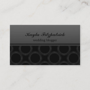 Classic Elegant Circles Business Card, Charcoal Card