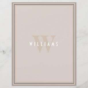 Classic Elegant Family Monogram Notepad