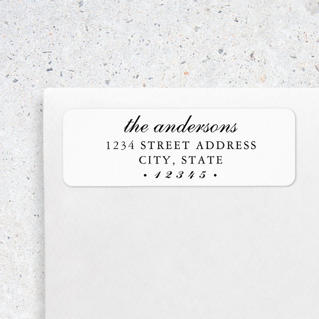 Classic Elegant Family Name Return Address Label (Creator Uploaded)