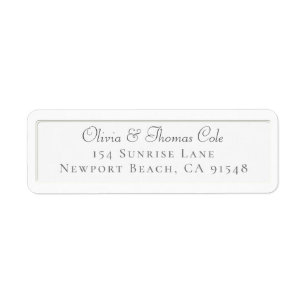 Classic Elegant Faux Embossed Simple Return Return Address Label