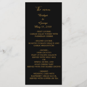 classic elegant filigree menu & program wedding