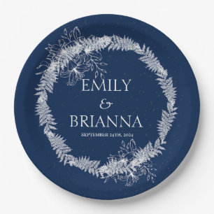 Classic Elegant Formal Navy Blue Name Plates