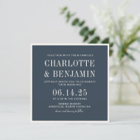 Classic Elegant Formal Teal Border Frame Wedding