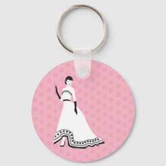 Classic Elegant Girl Key Ring