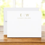 Classic Elegant Gold Modern Minimalist Thank You<br><div class="desc">Express gratitude with style using our Classic Elegant Modern Minimalist Monogram Thank You Cards. Meticulously designed, these cards seamlessly blend timeless sophistication with contemporary minimalism, making them the perfect choice for conveying your appreciation. Crafted with precision and attention to detail, these thank you cards are more than just stationery; they...</div>