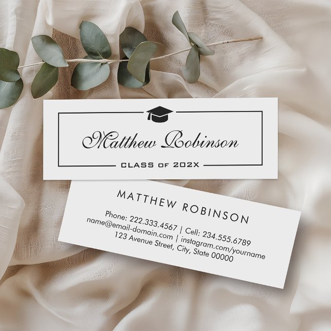 Classic Elegant Graduate Graduation Insert Card (Creator Uploaded)