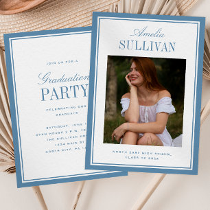 Classic Elegant Graduation Announcement Photo Card