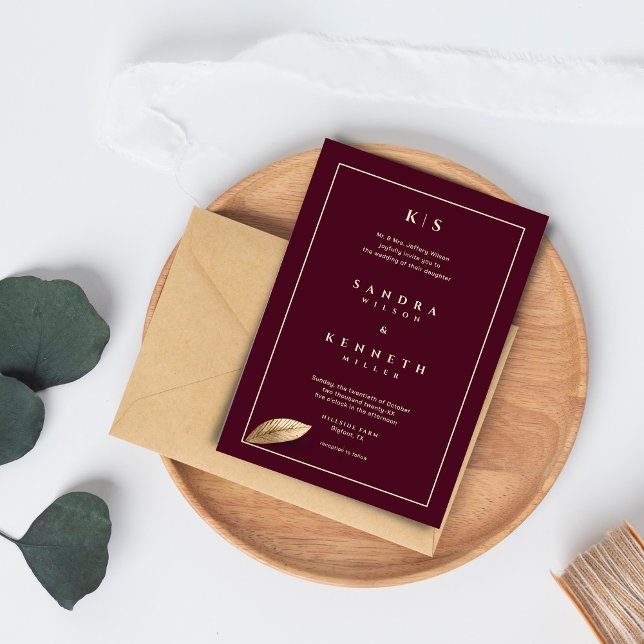 Classic & Elegant I Bulgarian Rose I Wedding  Invitation (Creator Uploaded)