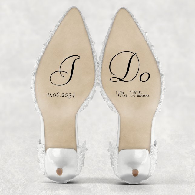Classic Elegant I Do Bride Wedding Shoes Custom (Classic Elegant I Do Bride Wedding Shoes Custom Sticker
)