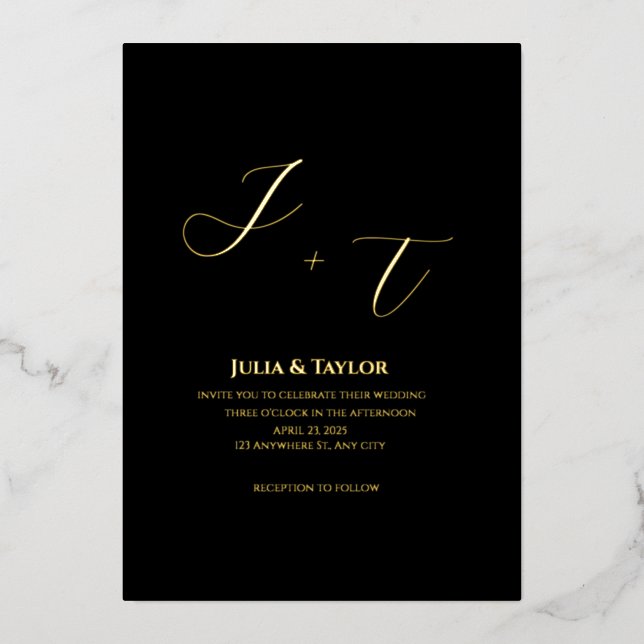 Classic   Elegant Invitation (Front)