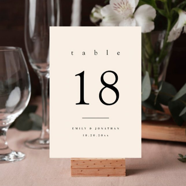 Classic Elegant Ivory Wedding Table Number (Creator Uploaded)