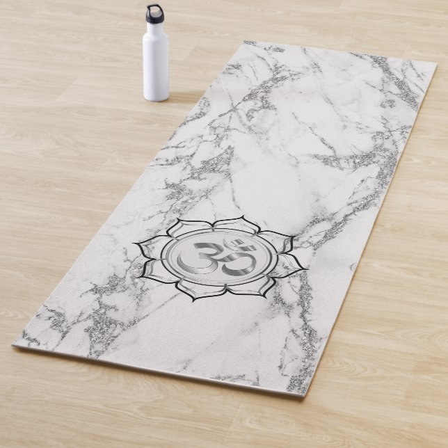Classic Elegant Marble OM Yoga Mat (In Situ)