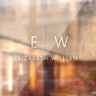 Classic Elegant Modern Minimalist Monogram Name