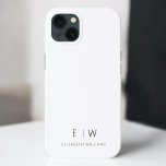 Classic Elegant Modern Minimalist Monogram Name iPhone 13 Case<br><div class="desc">Elevate your smartphone with our Classic Elegant Modern Minimalist Monogram Name iPhone Case. This meticulously designed case combines timeless sophistication with contemporary minimalism. Crafted to perfection, it not only protects your device but also adds a touch of personalised style. The monogram and name customisation options make it uniquely yours, adding...</div>