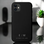 Classic Elegant Modern Minimalist Monogram Name iPhone 11 Case<br><div class="desc">Elevate your smartphone with our Classic Elegant Modern Minimalist Monogram Name iPhone Case. This meticulously designed case combines timeless sophistication with contemporary minimalism. Crafted to perfection, it not only protects your device but also adds a touch of personalised style. The monogram and name customisation options make it uniquely yours, adding...</div>