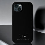 Classic Elegant Modern Minimalist Monogram Name iPhone 13 Case<br><div class="desc">Elevate your smartphone with our Classic Elegant Modern Minimalist Monogram Name iPhone Case. This meticulously designed case combines timeless sophistication with contemporary minimalism. Crafted to perfection, it not only protects your device but also adds a touch of personalised style. The monogram and name customisation options make it uniquely yours, adding...</div>