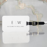 Classic Elegant Modern Minimalist Monogram Name Luggage Tag<br><div class="desc">Elevate your travel experience with our Classic Elegant Modern Minimalist Monogram Luggage Tag. This meticulously designed accessory seamlessly combines timeless elegance with contemporary minimalism, ensuring your luggage stands out with sophistication. Crafted with precision and attention to detail, this luggage tag is more than just a practical item; it's a personalised...</div>