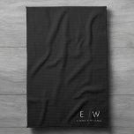 Classic Elegant Modern Minimalist Monogram Name Tea Towel<br><div class="desc">Elevate your kitchen's style and functionality with our Classic Elegant Modern Minimalist Monogram Kitchen Towels. Meticulously designed, these towels seamlessly merge timeless sophistication with contemporary minimalism, making them an essential addition to your culinary space. Crafted with precision and attention to detail, these kitchen towels are more than just practical items;...</div>