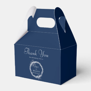 Classic Elegant Navy Blue wedding Favour Box