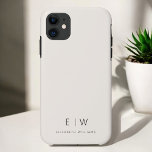 Classic Elegant Neutral Minimalist Monogram Name iPhone 11 Case<br><div class="desc">Elevate your smartphone with our Classic Elegant Modern Minimalist Monogram Name iPhone Case. This meticulously designed case combines timeless sophistication with contemporary minimalism. Crafted to perfection, it not only protects your device but also adds a touch of personalised style. The monogram and name customisation options make it uniquely yours, adding...</div>
