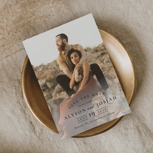 Classic Elegant Photo Wedding Save The Date