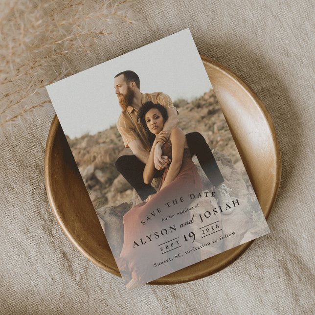 Classic Elegant Photo Wedding Save The Date (Creator Uploaded)