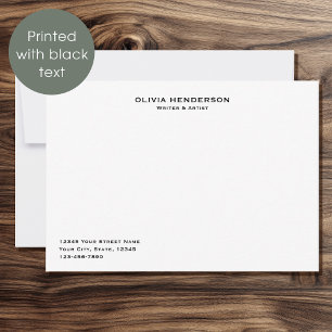 Classic & Elegant Professional Business Black Card