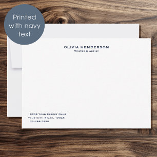 Classic & Elegant Professional Business Blue Card