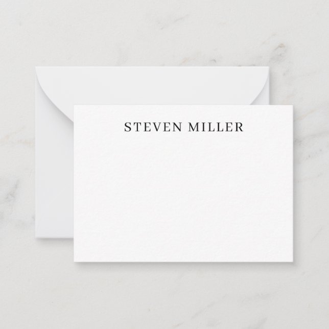 Classic Elegant Professional Simple Formal Black Card (Front)