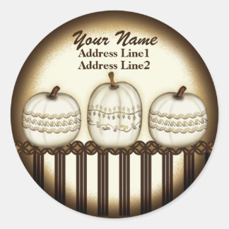 Classic Elegant Pumpkin Address Label