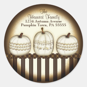 Classic Elegant Pumpkin Address Label