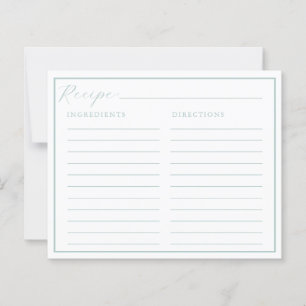 Classic Elegant Recipe Cards