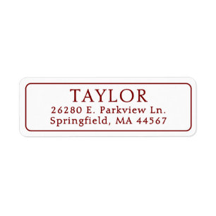 Classic Elegant Return Address Label