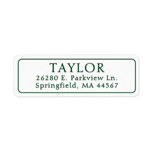 Classic Elegant Return Address Label