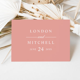 Classic Elegant Rose Gold Wedding Monogram Thank You Card