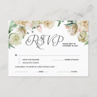 Classic Elegant RSVP, Response, reply Cards