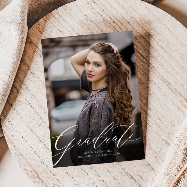 Classic Elegant Script Graduation Announcement (Creator Uploaded)