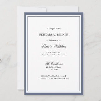 Classic Elegant Script Rehearsal Dinner Invitation