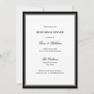 Classic Elegant Script Rehearsal Dinner Invitation