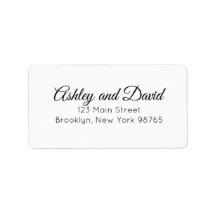 Classic Elegant Script Return Address Label