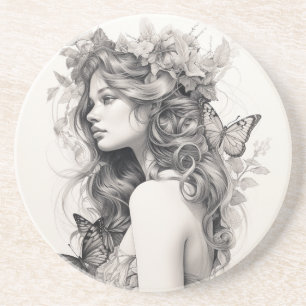 Classic Elegant Script Wedding Rehearsal Dinner Coaster