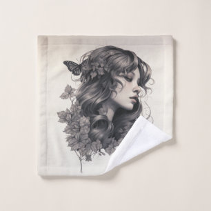 Classic Elegant Script Wedding Rehearsal Dinner Wash Cloth