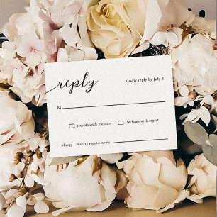 Classic Elegant Script Wedding RSVP Card