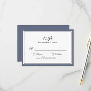 Classic Elegant Script Wedding RSVP Response Card