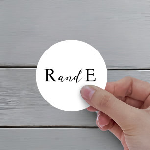 Classic Elegant Script Wedding Sticker