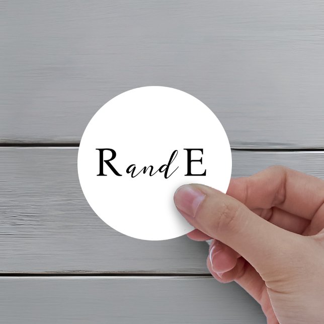 Classic Elegant Script Wedding Sticker (Creator Uploaded)
