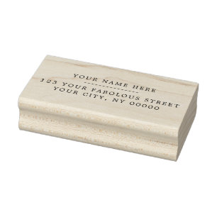 Classic Elegant Serif Return Address Rubber Stamp