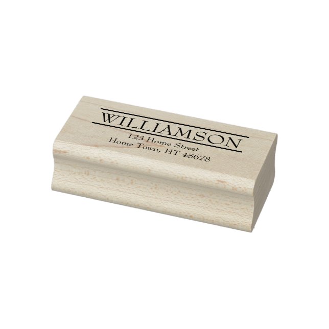 Classic Elegant Simple Return Address Rubber Stamp (Stamp)