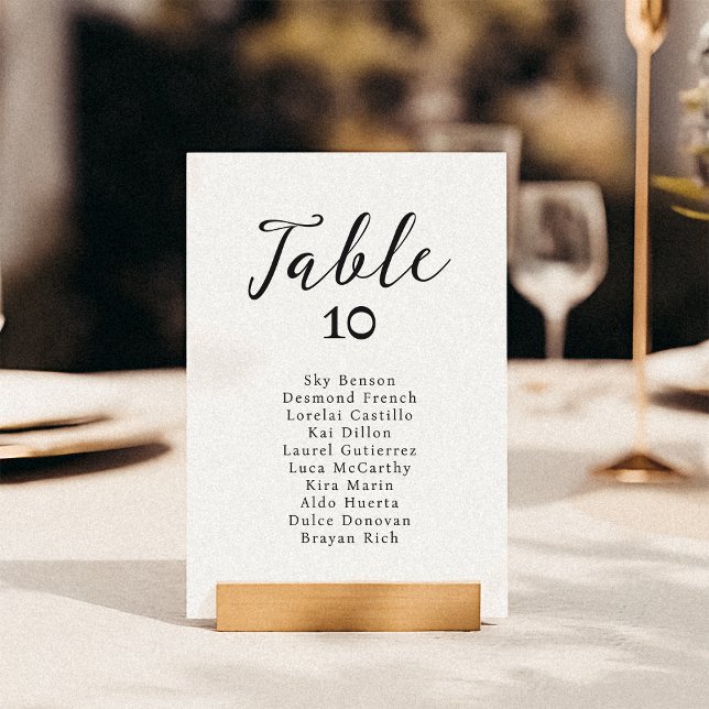 Classic & Elegant Small Wedding Seating Sign Table Number (Creator Uploaded)