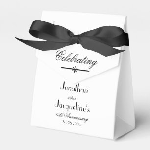 Classic Elegant Small White Wedding Anniversary  Favour Box